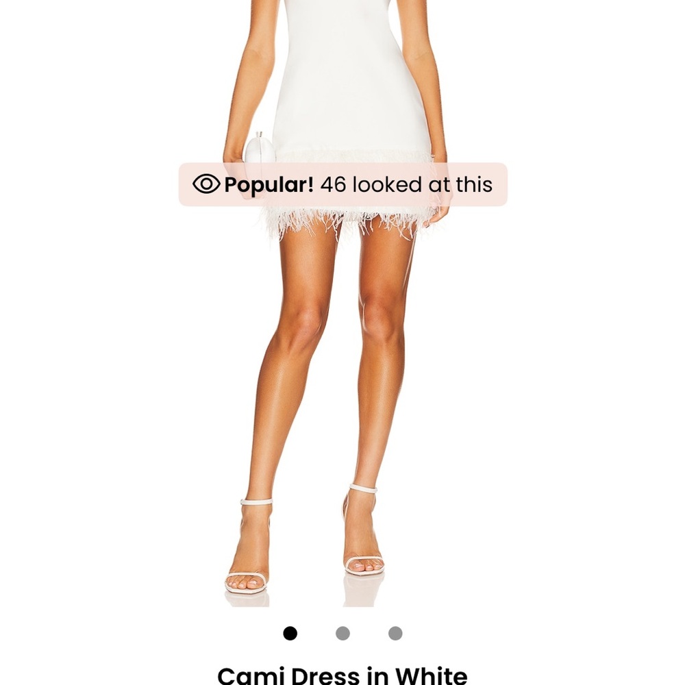 Likely White Feather Hem Mini Dress - Picture 4 of 4